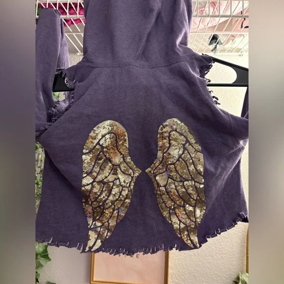 Extremely Rare Victoria's Secret Fashion Show Cold Shoulder Crop Hoodie - Picture 1 of 5